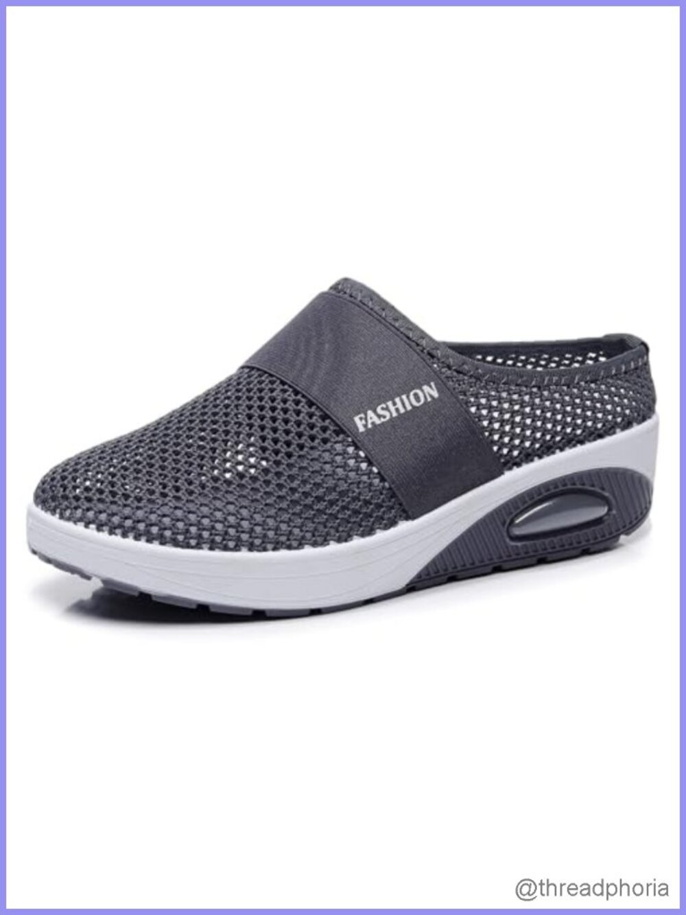 Mesh Breathable Air Cushion Wedge Mules Slip On Comfortable Clogs